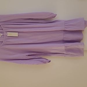 Style Reform periwinkle linen dress size large